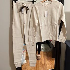 NUI organics fat waffle LEGGINGS ONLY, bone color